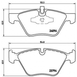 stabdžių trinkelių rinkinys, diskinis stabdys XTRA LINE
                                BREMBO                            