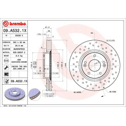 stabdžių diskas (1vnt) XTRA LINE - Xtra
                                BREMBO                                             