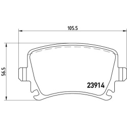 stabdžių trinkelių rinkinys, diskinis stabdys XTRA LINE
                                BREMBO                            