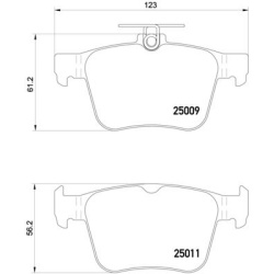 stabdžių trinkelių rinkinys, diskinis stabdys XTRA LINE
                                BREMBO                            