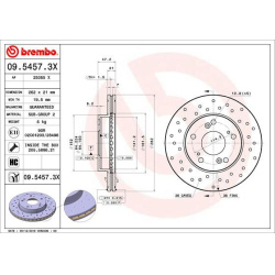stabdžių diskas (1vnt) XTRA LINE - Xtra
                                BREMBO                                             