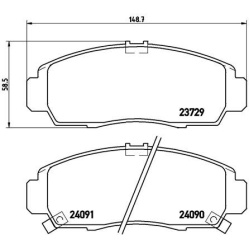 stabdžių trinkelių rinkinys, diskinis stabdys XTRA LINE
                                BREMBO                            