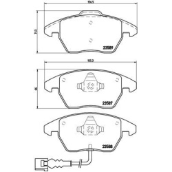 stabdžių trinkelių rinkinys, diskinis stabdys XTRA LINE
                                BREMBO                            