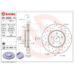 stabdžių diskas (1vnt) XTRA LINE - Xtra
                                BREMBO                                             