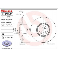 stabdžių diskas (1vnt) PRIME LINE - UV Coated
                                BREMBO                                       