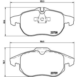 stabdžių trinkelių rinkinys, diskinis stabdys XTRA LINE
                                BREMBO                            