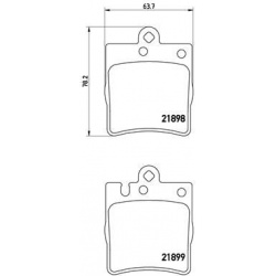 stabdžių trinkelių rinkinys, diskinis stabdys XTRA LINE
                                BREMBO                            