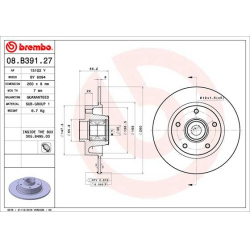Stabdžių diskas PRIME LINE - With Bearing Kit
                                BREMBO                                       