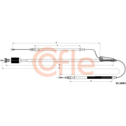 trosas, stovėjimo stabdys
                                COFLE                                                115843, Nenur