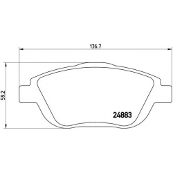 stabdžių trinkelių rinkinys, diskinis stabdys XTRA LINE
                                BREMBO                            