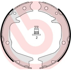 stabdžių trinkelių komplektas, stovėjimo stabdis ESSENTIAL LINE
                                BREMBO                   