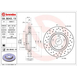 stabdžių diskas (1vnt) XTRA LINE - Xtra
                                BREMBO                                             