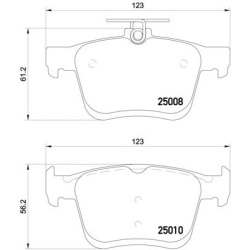 Stabdžių trinkelių rinkinys, diskinis stabdys XTRA LINE
                                BREMBO                            