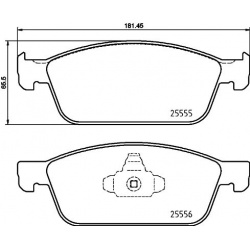 stabdžių trinkelių rinkinys, diskinis stabdys PRIME LINE
                                BREMBO                           