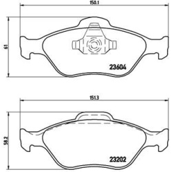 stabdžių trinkelių rinkinys, diskinis stabdys XTRA LINE
                                BREMBO                            