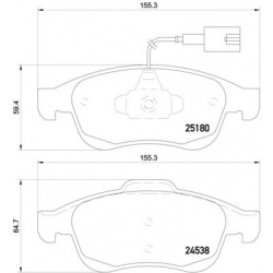 stabdžių trinkelių rinkinys, diskinis stabdys XTRA LINE
                                BREMBO                            