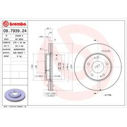 stabdžių diskas (1vnt) PRIME LINE
                                BREMBO                                                09.