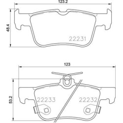 stabdžių trinkelių rinkinys, diskinis stabdys PRIME LINE
                                BREMBO                           