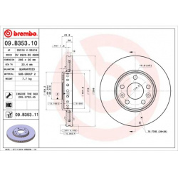 stabdžių diskas (1vnt) PRIME LINE - UV Coated
                                BREMBO                                       