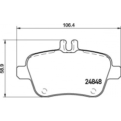 stabdžių trinkelių rinkinys, diskinis stabdys PRIME LINE
                                BREMBO                           