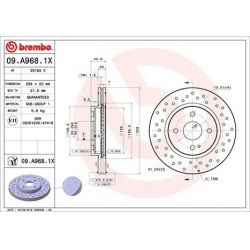 stabdžių diskas (1vnt) XTRA LINE - Xtra
BREMBO