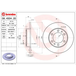 stabdžių diskas (1vnt) PRIME LINE
                                BREMBO                                                08.