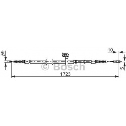 trosas, stovėjimo stabdys
                                BOSCH                                                1987482269, B