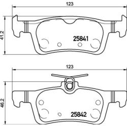 stabdžių trinkelių rinkinys, diskinis stabdys PRIME LINE
                                BREMBO                           