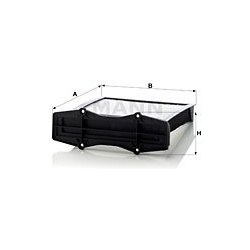 filtras, salono oras
                                MANN-FILTER                                CU 2423, MANN-FILTER, CU2423,