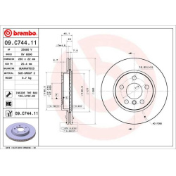 stabdžių diskas (1vnt) PRIME LINE - UV Coated
                                BREMBO                                       