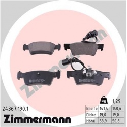 stabdžių trinkelių rinkinys, diskinis stabdys
                                ZIMMERMANN                                24