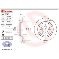 stabdžių diskas (1vnt) PRIME LINE - UV Coated
                                BREMBO                                       