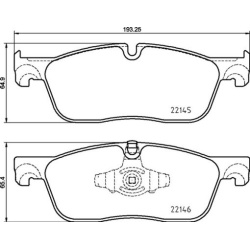 stabdžių trinkelių rinkinys, diskinis stabdys PRIME LINE
                                BREMBO                           