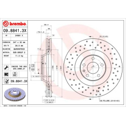 stabdžių diskas (1vnt) XTRA LINE - Xtra
                                BREMBO                                             