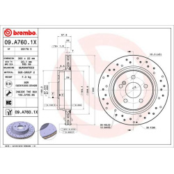 stabdžių diskas (1vnt) XTRA LINE - Xtra
                                BREMBO                                             