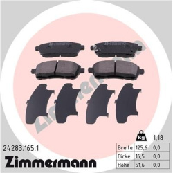 stabdžių trinkelių rinkinys, diskinis stabdys
                                ZIMMERMANN                                24