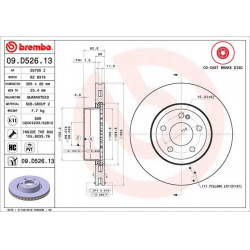 stabdžių diskas (1vnt) PRIME LINE - Co-Cast
                                BREMBO                                         