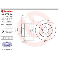 Stabdžių diskas PRIME LINE - UV Coated
BREMBO