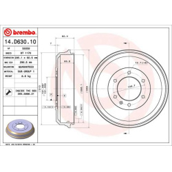 stabdžių būgnas ESSENTIAL LINE
                                BREMBO                                                14.D6