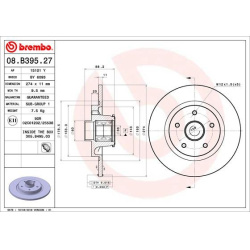 stabdžių diskas (1vnt) PRIME LINE - With Bearing Kit
                                BREMBO                                