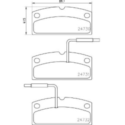Stabdžių trinkelių rinkinys, diskinis stabdys PRIME LINE
BREMBO