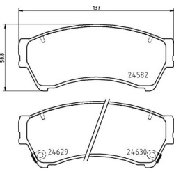 stabdžių trinkelių rinkinys, diskinis stabdys PRIME LINE
                                BREMBO                           