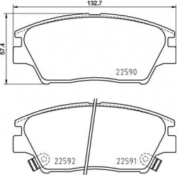 stabdžių trinkelių rinkinys, diskinis stabdys PRIME LINE
                                BREMBO                           