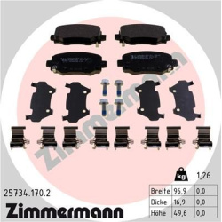 stabdžių trinkelių rinkinys, diskinis stabdys
                                ZIMMERMANN                                  