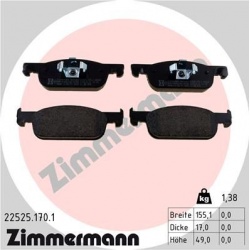 stabdžių trinkelių rinkinys, diskinis stabdys
                                ZIMMERMANN                                22