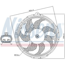 ventiliatorius, radiatoriaus
                                NISSENS                                                85040, NI
