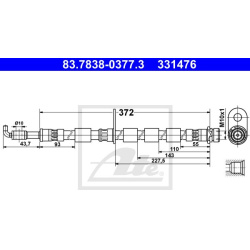 stabdžių žarnelė
                                ATE                                                83.7838-0377.3, ATE, 