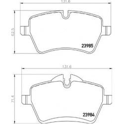 stabdžių trinkelių rinkinys, diskinis stabdys PRIME LINE
                                BREMBO                           