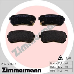 Stabdžių trinkelių rinkinys, diskinis stabdys
                                ZIMMERMANN                                  