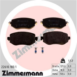 stabdžių trinkelių rinkinys, diskinis stabdys
                                ZIMMERMANN                                  